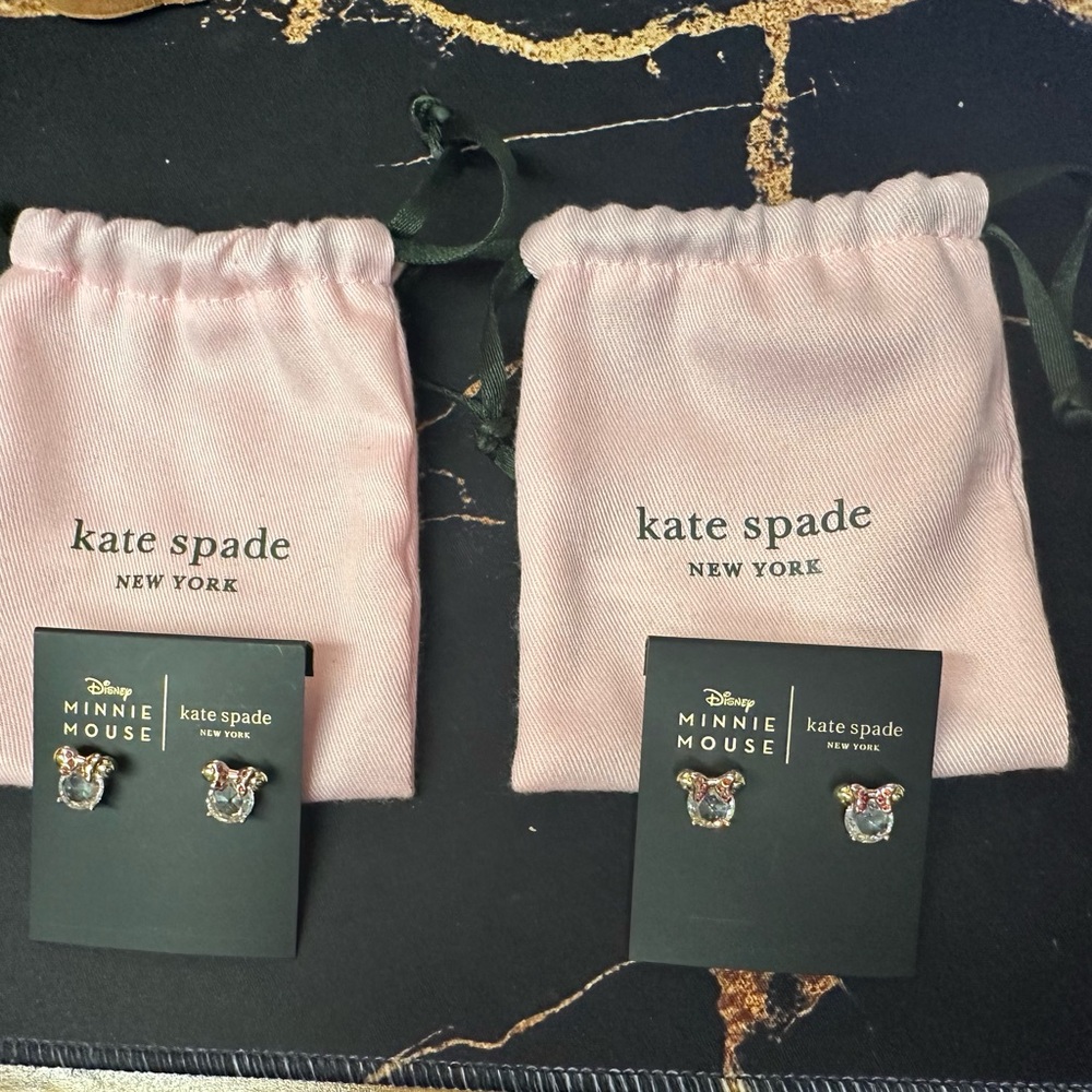 Kate Spade Pink Minnie Mouse Earrings